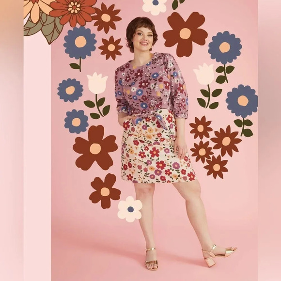 MODCLOTH x PRINCESS HIGHWAY NWOT Floral Mini Skirt‎ in Cream - Picture 4 of 12